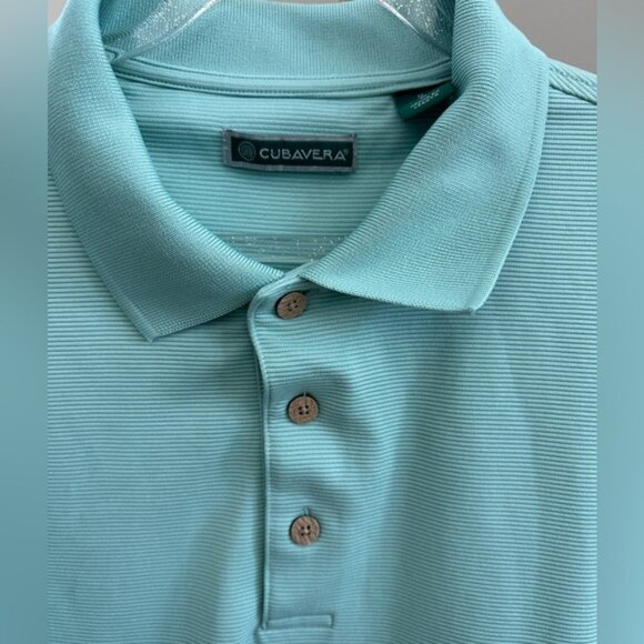 Cubavera Classic Athletic Striped Polo Medium - Picture 2 of 4